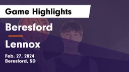 Beresford  vs Lennox  Game Highlights - Feb. 27, 2024