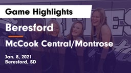 Beresford  vs McCook Central/Montrose  Game Highlights - Jan. 8, 2021