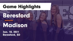 Beresford  vs Madison  Game Highlights - Jan. 18, 2021