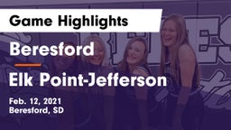 Beresford  vs Elk Point-Jefferson  Game Highlights - Feb. 12, 2021