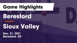 Beresford  vs Sioux Valley  Game Highlights - Dec. 21, 2021