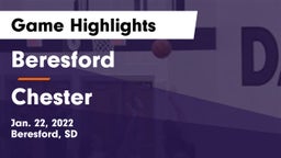 Beresford  vs Chester  Game Highlights - Jan. 22, 2022
