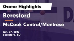Beresford  vs McCook Central/Montrose  Game Highlights - Jan. 27, 2022