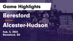 Beresford  vs Alcester-Hudson  Game Highlights - Feb. 5, 2022