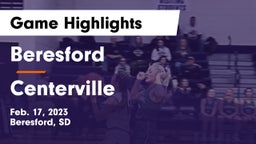 Beresford  vs Centerville  Game Highlights - Feb. 17, 2023