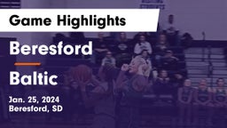 Beresford  vs Baltic  Game Highlights - Jan. 25, 2024