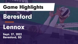 Beresford  vs Lennox  Game Highlights - Sept. 27, 2022