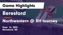 Beresford  vs Northwestern @ BH tourney Game Highlights - Sept. 16, 2023