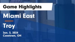 Miami East  vs Troy  Game Highlights - Jan. 3, 2024