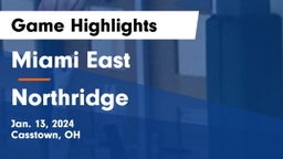 Miami East  vs Northridge  Game Highlights - Jan. 13, 2024