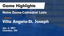 Notre Dame-Cathedral Latin  vs Villa Angela-St. Joseph  Game Highlights - Jan. 6, 2021