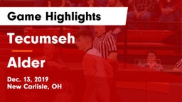 Tecumseh  vs Alder  Game Highlights - Dec. 13, 2019
