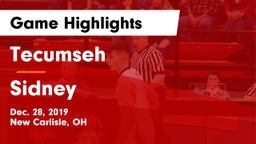 Tecumseh  vs Sidney  Game Highlights - Dec. 28, 2019