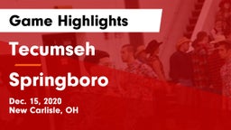 Tecumseh  vs Springboro  Game Highlights - Dec. 15, 2020