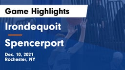  Irondequoit  vs Spencerport  Game Highlights - Dec. 10, 2021