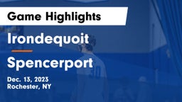  Irondequoit  vs Spencerport  Game Highlights - Dec. 13, 2023