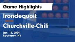  Irondequoit  vs Churchville-Chili  Game Highlights - Jan. 12, 2024