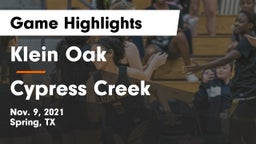 Klein Oak  vs Cypress Creek  Game Highlights - Nov. 9, 2021