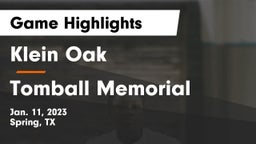 Klein Oak  vs Tomball Memorial  Game Highlights - Jan. 11, 2023
