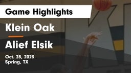 Klein Oak  vs Alief Elsik  Game Highlights - Oct. 28, 2023