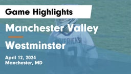 Manchester Valley  vs Westminster  Game Highlights - April 12, 2024