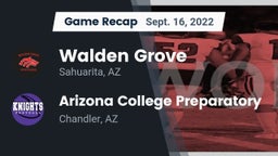 Recap: Walden Grove  vs. Arizona College Preparatory  2022