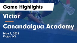 Victor  vs Canandaigua Academy  Game Highlights - May 2, 2022