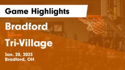 Bradford  vs Tri-Village  Game Highlights - Jan. 20, 2023
