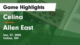 Celina  vs Allen East  Game Highlights - Jan. 27, 2020