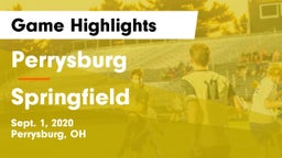 Perrysburg  vs Springfield  Game Highlights - Sept. 1, 2020