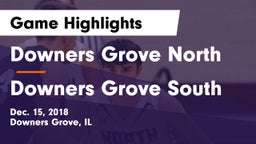 Downers Grove North vs Downers Grove South  Game Highlights - Dec. 15, 2018
