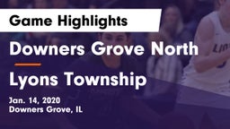 Downers Grove North vs Lyons Township  Game Highlights - Jan. 14, 2020
