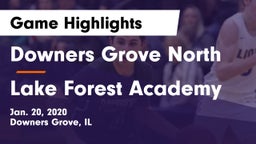 Downers Grove North vs Lake Forest Academy Game Highlights - Jan. 20, 2020