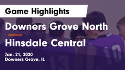 Downers Grove North vs Hinsdale Central  Game Highlights - Jan. 21, 2020