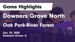 Downers Grove North vs Oak Park-River Forest  Game Highlights - Jan. 24, 2020