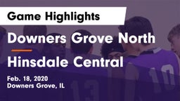 Downers Grove North vs Hinsdale Central  Game Highlights - Feb. 18, 2020