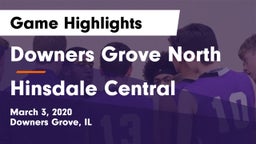 Downers Grove North vs Hinsdale Central  Game Highlights - March 3, 2020