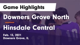 Downers Grove North vs Hinsdale Central  Game Highlights - Feb. 13, 2021