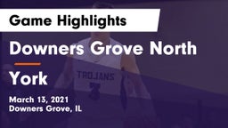 Downers Grove North vs York  Game Highlights - March 13, 2021