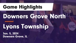 Downers Grove North  vs Lyons Township  Game Highlights - Jan. 5, 2024