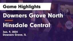 Downers Grove North  vs Hinsdale Central  Game Highlights - Jan. 9, 2024