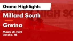Millard South  vs Gretna  Game Highlights - March 28, 2022