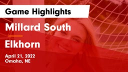 Millard South  vs Elkhorn  Game Highlights - April 21, 2022