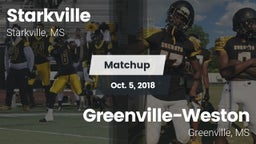 Matchup: Starkville High vs. Greenville-Weston  2018