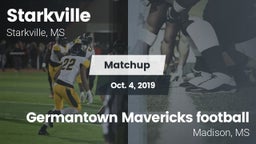 Matchup: Starkville High vs. Germantown Mavericks football 2019