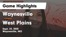 Waynesville  vs West Plains  Game Highlights - Sept. 24, 2020