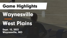 Waynesville  vs West Plains  Game Highlights - Sept. 15, 2022