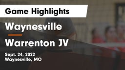 Waynesville  vs Warrenton JV Game Highlights - Sept. 24, 2022