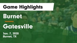 Burnet  vs Gatesville  Game Highlights - Jan. 7, 2020