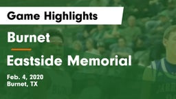 Burnet  vs Eastside Memorial  Game Highlights - Feb. 4, 2020